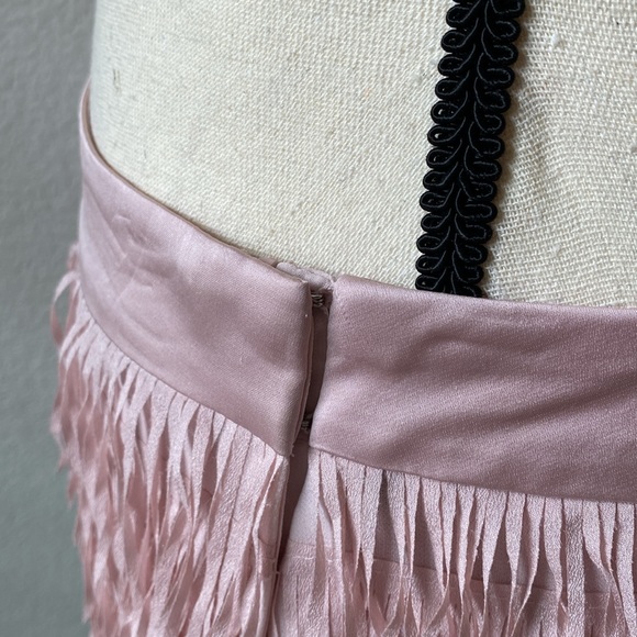 Pink Full Fringe Mini Skirt - Picture 5 of 7